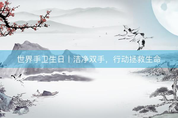 世界手卫生日丨洁净双手，行动拯救生命