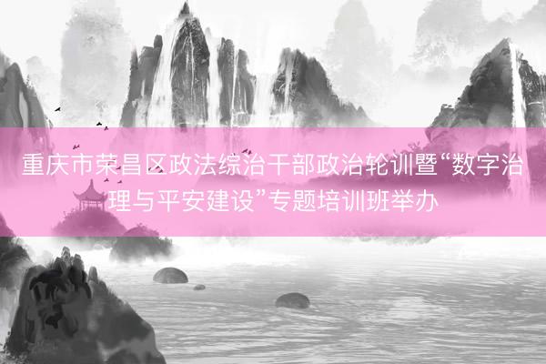 重庆市荣昌区政法综治干部政治轮训暨“数字治理与平安建设”专题培训班举办