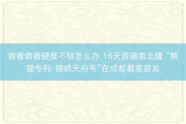 做着做着硬度不够怎么办 16天游遍南北疆 “熊猫专列·锦绣天府号”在成都载客首发