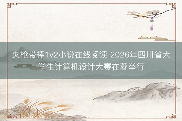 夹枪带棒1v2小说在线阅读 2026年四川省大学生计算机设计大赛在蓉举行