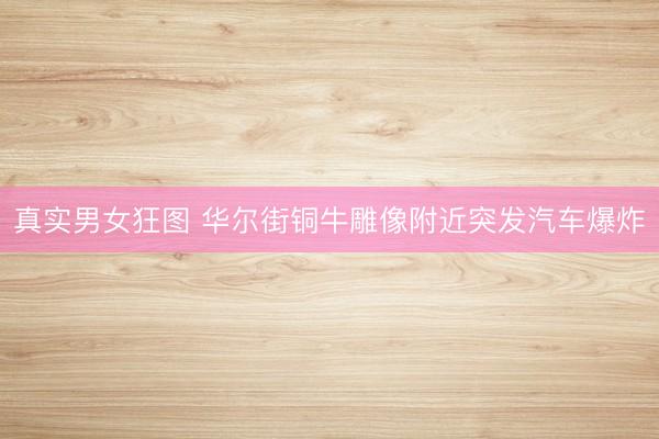 真实男女狂图 华尔街铜牛雕像附近突发汽车爆炸