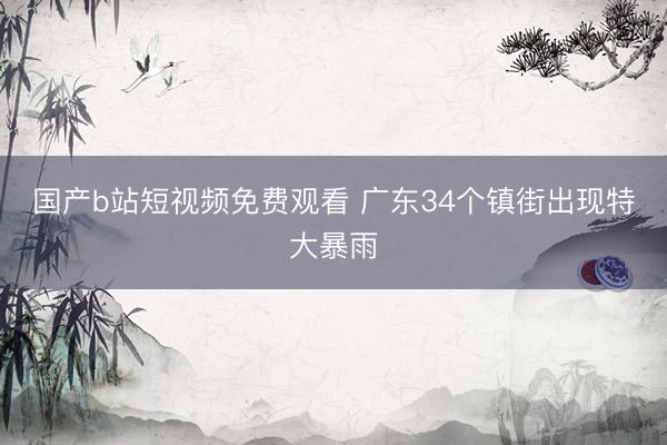 国产b站短视频免费观看 广东34个镇街出现特大暴雨