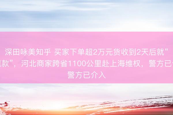深田咏美知乎 买家下单超2万元货收到2天后就“仅退款”，河北商家跨省1100公里赴上海维权，警方已介入