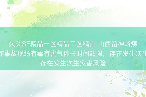 久久SE精品一区精品二区精品 山西留神峪煤矿瓦斯爆炸事故现场有毒有害气体长时间超限，存在发生次生灾害风险