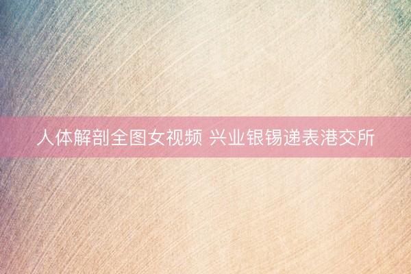 人体解剖全图女视频 兴业银锡递表港交所