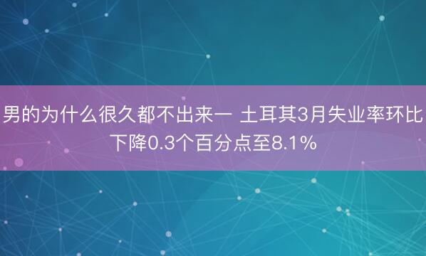 男的为什么很久都不出来一 土耳其3月失业率环比下降0.3个百分点至8.1%
