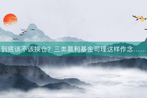 到底该不该换仓？三类赢利基金司理这样作念……
