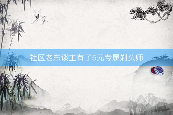 社区老东谈主有了5元专属剃头师