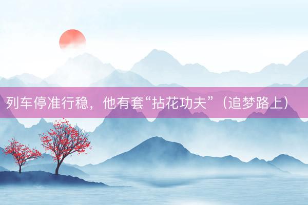 列车停准行稳，他有套“拈花功夫”（追梦路上） 