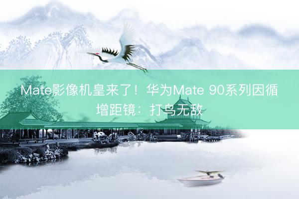 Mate影像机皇来了!华为Mate 90系列因循增距镜:打鸟无敌