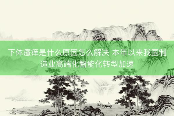 下体瘙痒是什么原因怎么解决 本年以来我国制造业高端化智能化转型加速