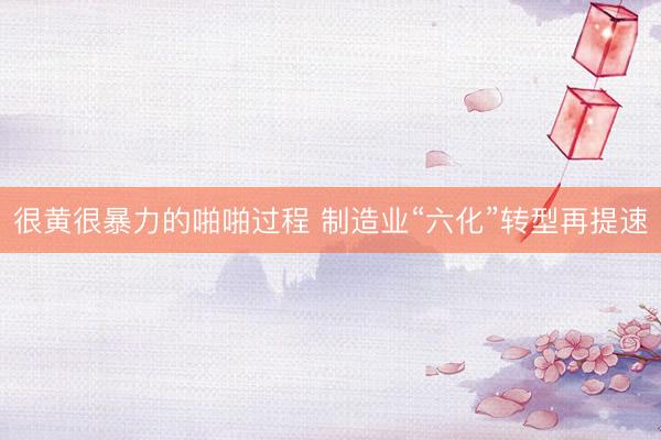 很黄很暴力的啪啪过程 制造业“六化”转型再提速