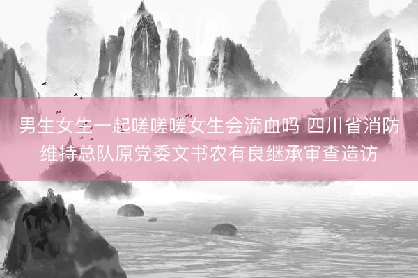 男生女生一起嗟嗟嗟女生会流血吗 四川省消防维持总队原党委文书农有良继承审查造访