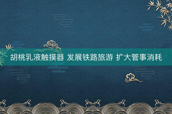 胡桃乳液触摸器 发展铁路旅游 扩大管事消耗