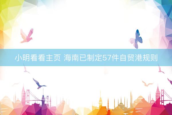 小明看看主页 海南已制定57件自贸港规则